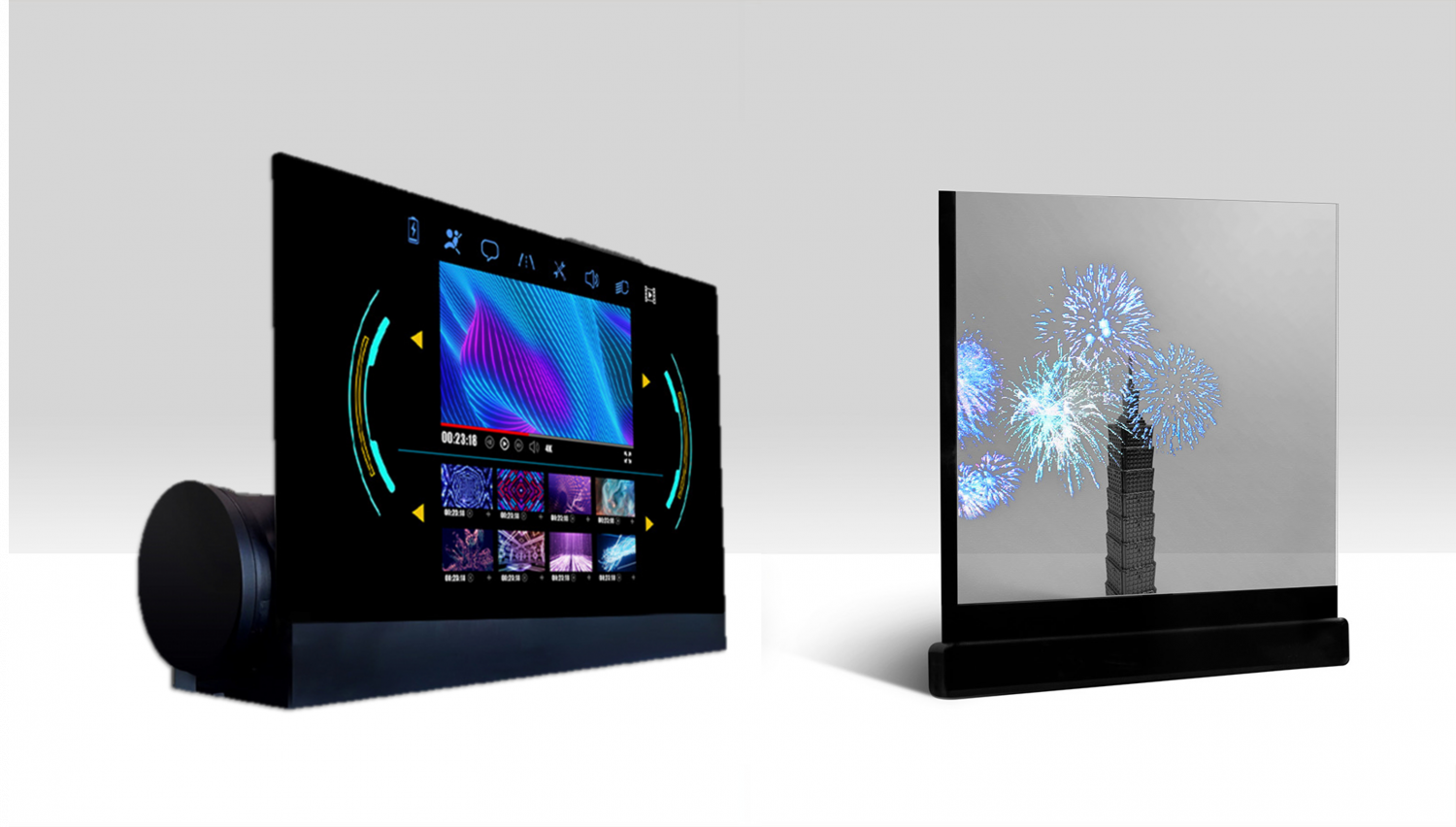 可捲式、折疊性、高透明